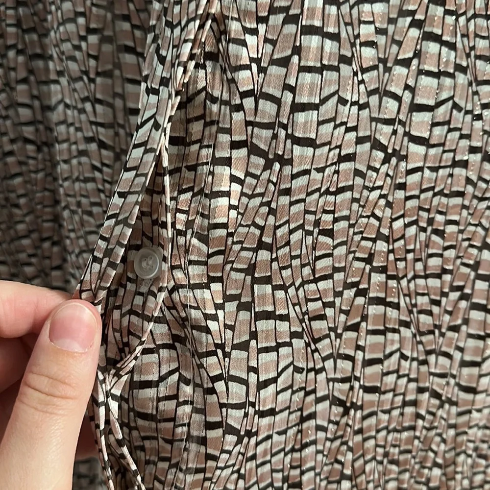 Reiss button down patterned top - Picture 3 of 10